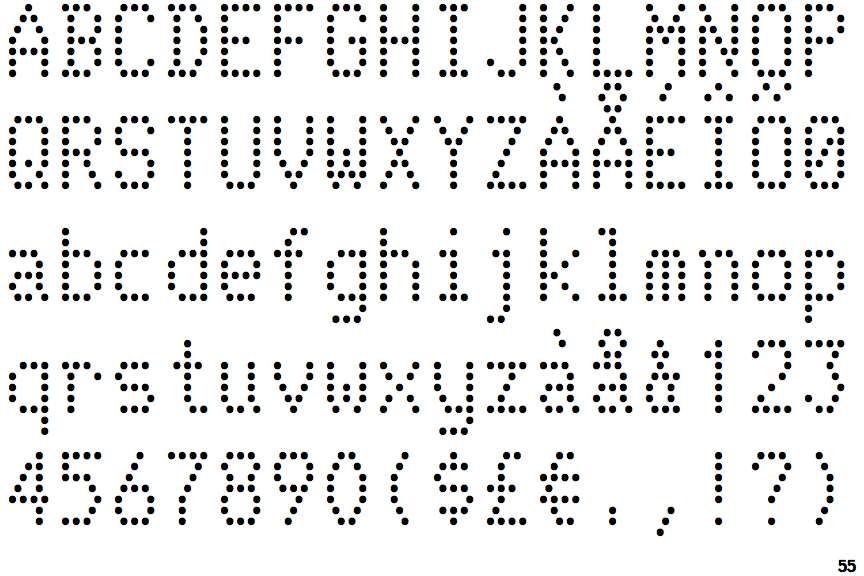 Microsoft Word Dot Matrix Font