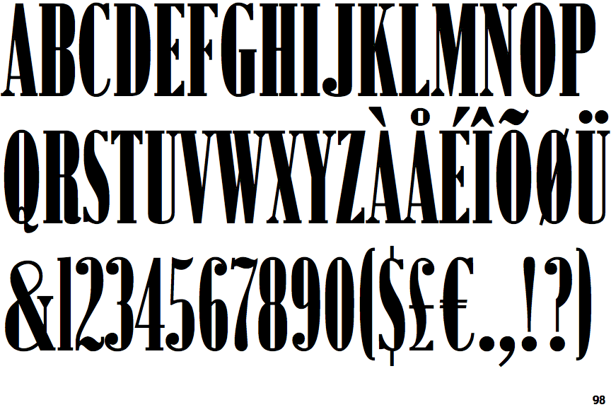 Bodoni No. 2 Compressed