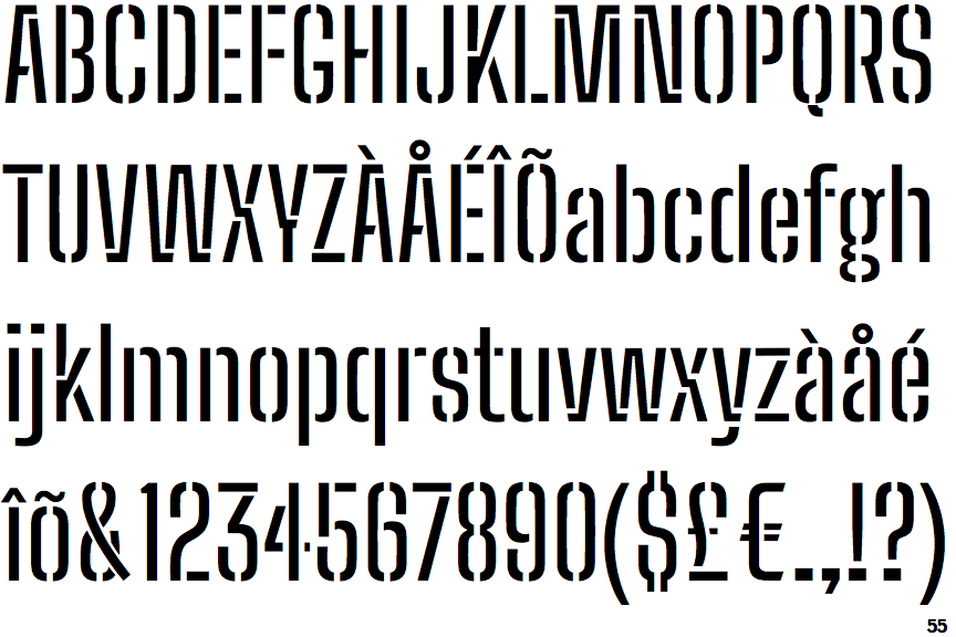 Big Shoulders Stencil Text